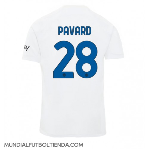Camiseta Inter Milan Benjamin Pavard #28 Segunda Equipación Replica 2023-24 mangas cortas